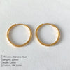 Stainless Steel Thin Hoop Earrings in Gold-Tone or Silver-Tone with 12 mm 14 mm or 18 mm Options - Image 17