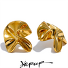 316l Stainless Steel Irregular Flower Stud Earrings Metal Creative Modern Jewelry Women Gift - Image 1