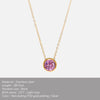 Stainless Steel Birthstone Pendant Necklace with 38 cm Chain and 5 cm Extension - Image 11