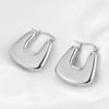 geometric U-shaped earrings stainless steel earrings earrings hollow square ladies ear wearing jewelry - Image 7