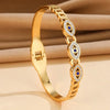 Stainless Steel Bracelet For Women Men Evil Eye Cuff Bangles Gold Plated Spring Buckle Lucky Amulet Jewelry Accessories - Image 3