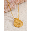 Exclusive 12 Constellation Pendant Necklace Stainless Steel Hammered Vintage Golden Plated Jewelry - Image 17
