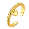 Gold Snake Adjustable Ring Silver Golden Letter A Free Heart Star Moon Open Rings For Women Jewelry Gift - Image 24