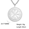 Vegvisir Pendant Necklace Nordic Runes Compass Necklace Protection Amulet Stainless Steel Jewelry - Image 9