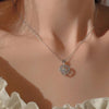 Korean Sweet Heart Shaped Necklace For Women Crystal Zircon Pendant Clavicle Chain Elegant Romantic Party Gift Jewelry - Image 1