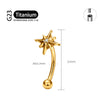 Titanium 16G CZ North Star Rook Earring 6mm 8mm 10mm 12mm Curved Barbell Eyebrow Cartilage Tragus Labret Piercing - Image 7