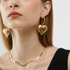 Heart Shape Hoop Earrings Asymmetric Big Earrings for Women Gold Color Party Jewelry Girl Chic Gift - Image 3