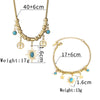 Colorful Artificial Crystal Jewelry Set with Flower Heart and Sun Motifs - Image 22