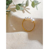 Freshwater Pearls Gold Color Stainless Steel Thin Index Finger Ring for Women Pvd Plated Charm Jewelry - Image 6