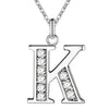 26 Letter Silver Necklace Pendant For Women Clavicle Chain Wedding Jewelry Party Gift - Image 23
