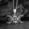 Retro Celtic Knot Pattern Disc Cross Pendant Necklace for Men Gothic Punk Street Jewelry Gift - Image 19