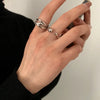 Ventfille Silver Waterdrop Open Line Cross Ring For Female Unique Design Jewelry Gift - Image 3