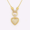 White/Colorful Color Romantic Heart Necklace for Women Sweet Zircon Pendant Female Elegant Minimalism Jewelry Gifts - Image 3