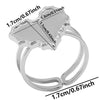 6Pcs Stainless Steel Gold Plated Irregular Blank Base Cabochon Open Rings Punk Geometric Men Party Chunky Jewelry - Image 29