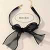 Imitation Pearl Choker Necklace with Lace-Up Bow Detail - Image 23