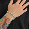 Boho Colorful Crystal Chain Necklace Bracelet for Men Creative Adjustable Link Couple Jewelry Set - Image 7