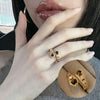 Geometric Open Ring with Contrasting Clear Stone Details - Image 11