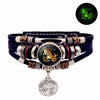 Luminous 12 Constellation Vintage Bracelet for Men Women Braided Punk Leather Bracelets Birthday Gift Glow In The Dark Bracelet - Image 16