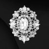 Vintage Baroque Geometric Crystal Zircon Brooches For Women Rhinestone Pins Party Office Accessory Practical Jewelry Gift - Image 3