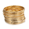Stackable Bangle Bracelet Set in Gold-Tone and Silver-Tone - Image 1