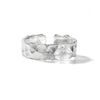Stone Pattern Ring for Men and Women Crack Style Retro Finger Jewel Silver Plated Opening Adjustable - Image 6