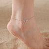 Tiny Korean Chain Cat Charm Anklet For Women Gold Color Leaf Heartbeat Silver Plating Cat Feet Charm Summer Anklet Jewelry - Image 2