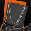 Letter Pig Nose Necklace for Women, European American Light Long Sweater Chain, Choker - Image 1