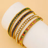Layered Bead Chain Bracelet with Multicolor Strands - Image 4
