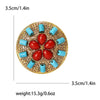 Turquoise Blue Brooches for Women Unisex Tibetan Style Pins Star Rhinestone Office Party Friend Gifts Jewelry Accessories - Image 32