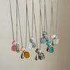 Colorful Stone Grape Cluster Pendant Necklace on Box Chain - Image 17