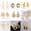 European Simple Metal Drop Earrings for Women Leaf Round Water Droplet Butterfly Twist Geometry Earrings Jewelry Christmas Gift - Image 6