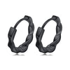 Simple Twisted Mobius Hoop Huggie Earrings for Men, Metal Geometrical Strip Earring Jewelry Gift to Him - Image 11
