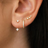 Three-Pair Huggie Hoop Earring Set with Color and Stone Variations - Image 17
