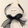 Imitation Pearl Choker Necklace with Lace-Up Bow Detail - Image 7