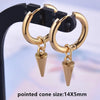 No Fade Different Length Pointed Cone Dangle Earring Stainless Steel Round Hoop Earrings For Women Men Jewelry Ear Piercing Gift - Image 28