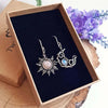 Asymmetric Shiny Star Moon Drop Earrings for Women Silver Color Metal Crystal Pearl Earrings Aesthetic Jewelry - Image 9