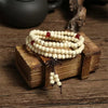 Natural Chinese Sandalwood 108 Prayer Beads Mala Bracelet Necklace 6mm Buddhist Buddha Rosary Elastic Wrist Jewelry Luck Amulet - Image 2