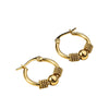 316L Stainless Steel Simplicity Vintage Circle Circular Woven Winding Beadeds Earrings For Women High Jewelry Party Gift - Image 6