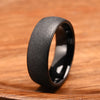 Black Tungsten Carbide Men's Ring 8mm Brushed and Polished Men's Wedding Band Stylish and comfortable for daily wear - Image 3