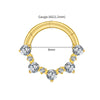 Titanium 16G Hinged Daith Earring Segment Hoop 8mm/10mm CZ Septum Clicker Nose Ring Piercing Body Jewelry - Image 8