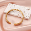 1Pcs Titanium Steel Woven Bangle And Minimalist Style Steel Wire Braided Adjustable C-shaped Opening Bracelet - Image 2