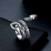Gothic Punk Scale Serpentine Ring Stainless Steel Gold Silver Two Color Ring For Men Women Street Personality Jewelry - Image 1