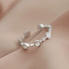 Silver Open Finger Ring Golden Clear CZ Square Droplet Geometric Punk For Women Jewelry Gift - Image 50