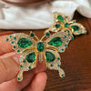 Women Elegant Emerald Crystal Butterfly Brooches Badges Classic Lady Dress Suit Pins Jewelry - Image 4