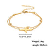 Stainless Steel Bohemia Gold Color Aircraft Anklets Two Layer Foot Legs Anklet Foot Chain Jewelry Accessories Gifts - Image 6