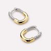 Dplaopa Silver Split Plating CZ Zircon Hoop Piercing Huggies Women Party Rock Punk Jewelry - Image 2