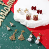 Christmas Earrings for Women Cute Cartoon Gingerbread Man Zircon Elk Snowflake Xmas Tree Pearl Earring Jewelry - Image 2