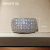 Micro Paved 5 Lines CZ Ring for Women Bling Bling Female Ring Party Engagement Wedding Bands Jewelry - Image 5