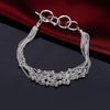 charm Silver Bracelet for man woman Twisted rope chain jewelry Wedding party Christmas gift - Image 30