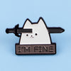 Cute Cat Enamel Pins " "Brooches Metal Lapel Pin Badge Backpack Accessories Jewelry Friend Gifts - Image 1